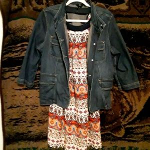 Dress with jean jacket
